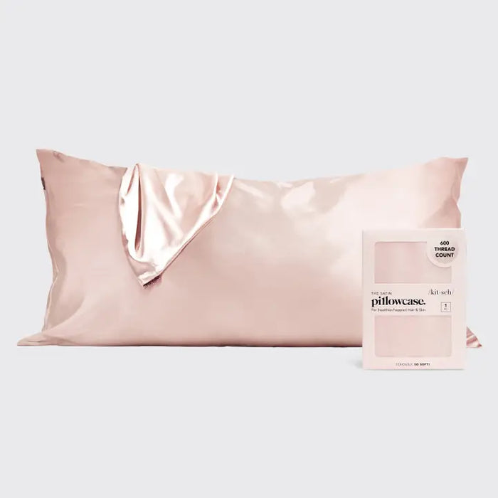 Kitsch: Satin King Pillowcase - Blush