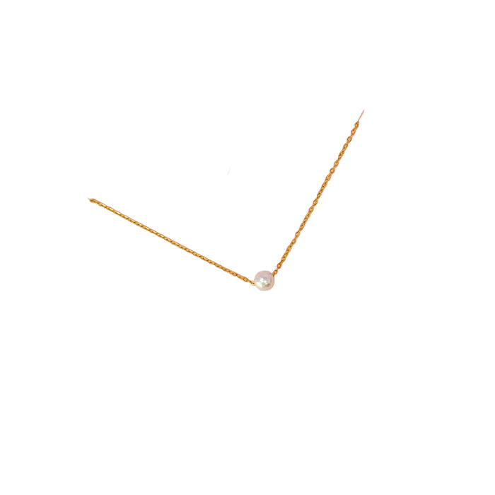 Dainty Single Pearl Necklace