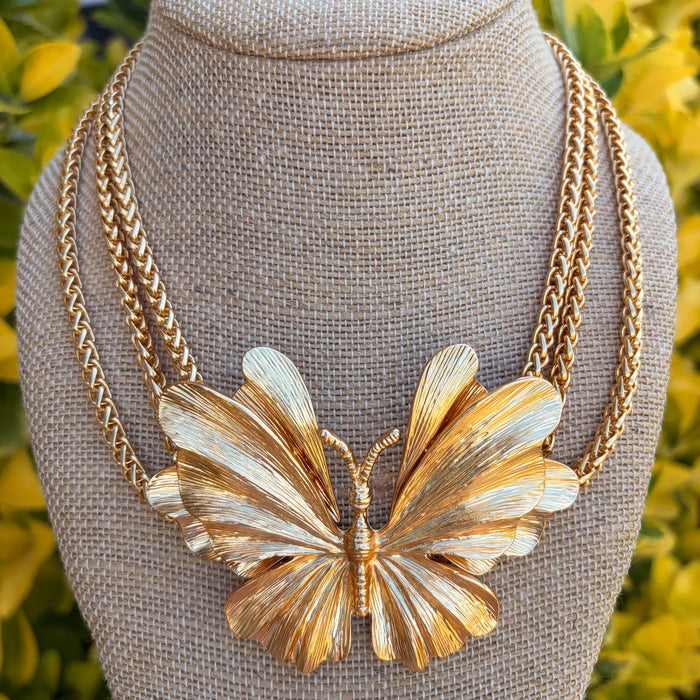 Katie Kollective Layered Butterfly Necklace