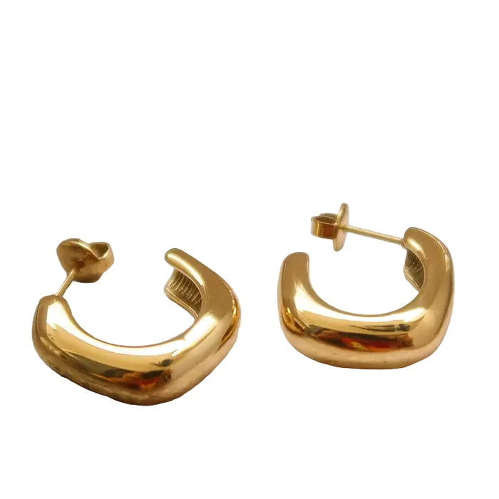 Demi 18K Gold Non-Tarnish Classic C Hoop Earring