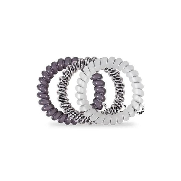 Spiral Hair Coils | Large | Silver Flames Hair Ties