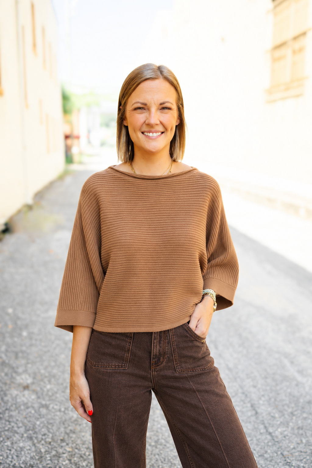The Going Places Sweater in Coco