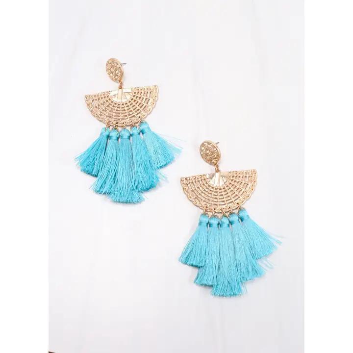 Colvin Tassel Drop Earring Turquoise