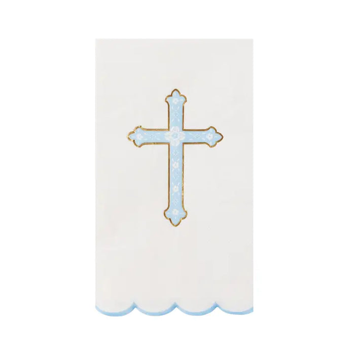 Sky Blue Cross Guest Towels