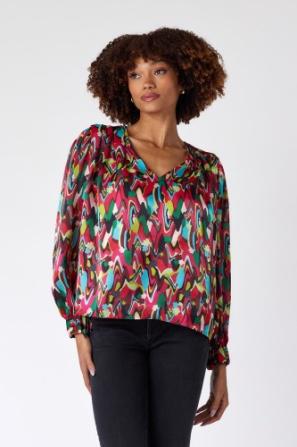 CROSBY By Mollie Burch Bishop Shimmer Szn Blouse-FINAL SALE-