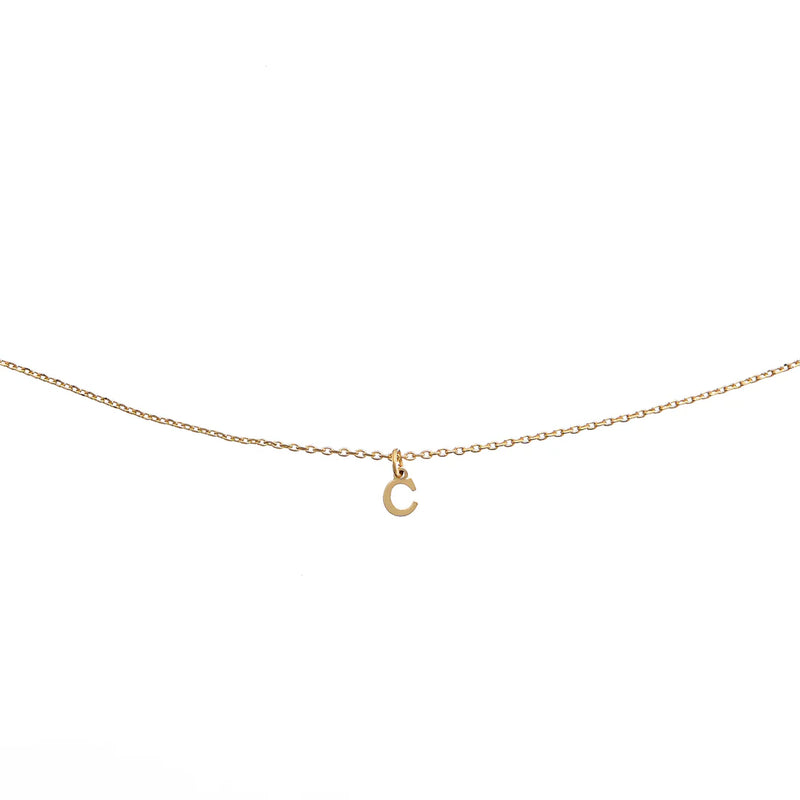 Waterproof Gold Dainty Initial Necklace