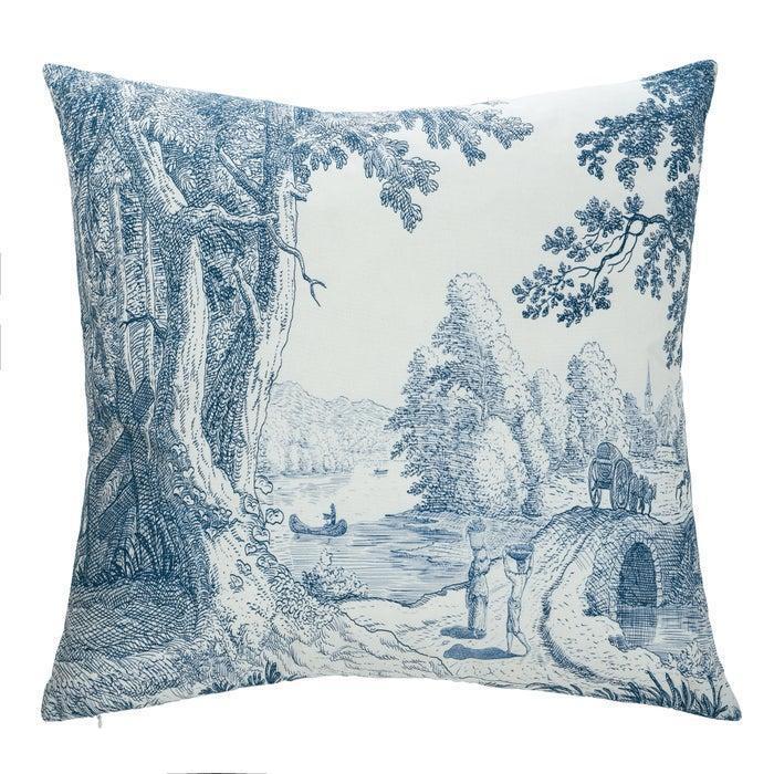 Chinoiserie Linen Pillow 24"x24"