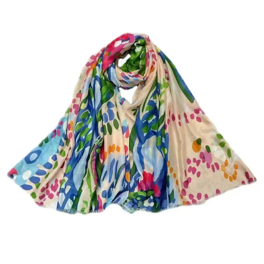 Flower Garden Polyester Lightweight Sarrong