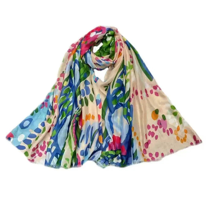 Flower Garden Polyester Lightweight Sarrong