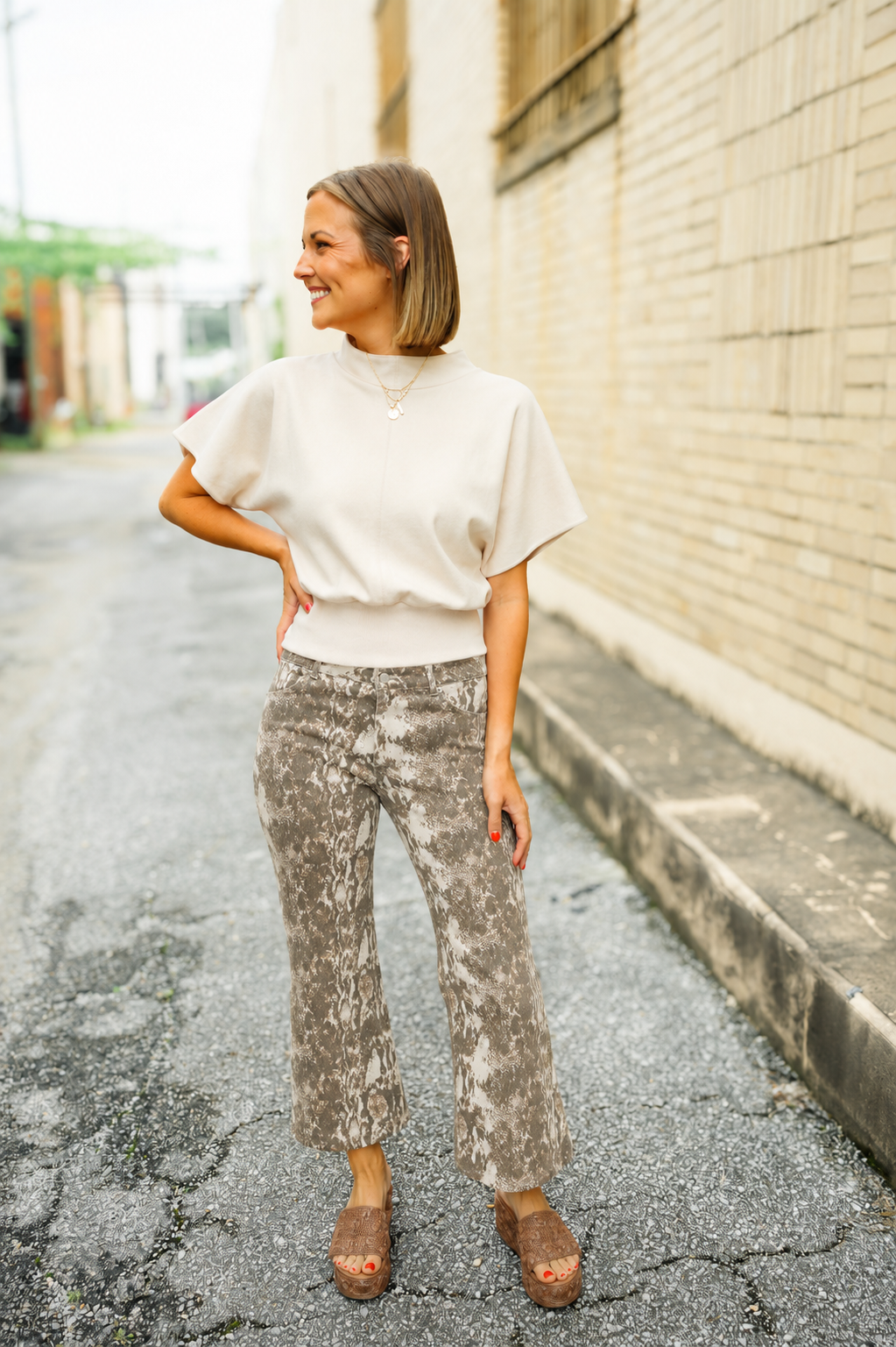 The Highland Top in Cream