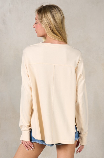 The Liza Sweatshirt in Cream