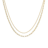 Waterproof Gold Paperclip Layered Choker