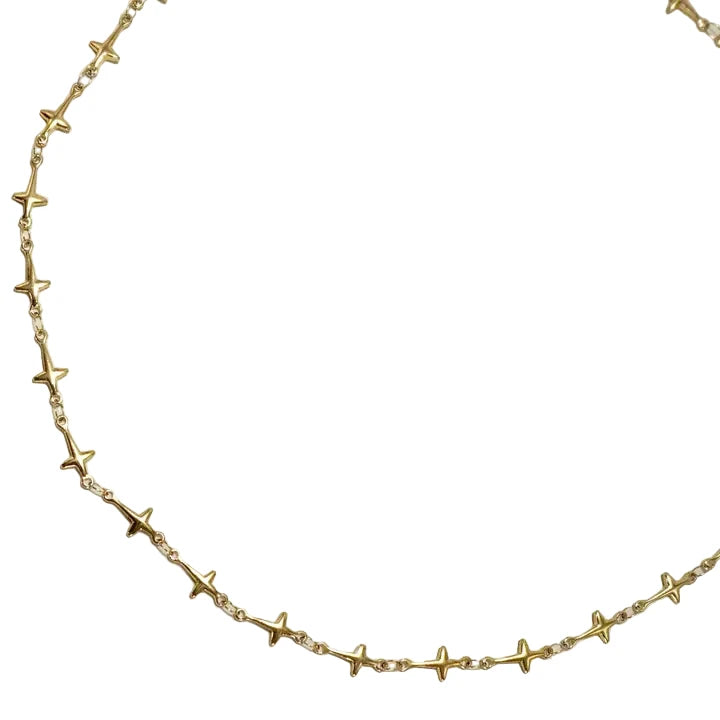 18K Stainless Steel Tarnish Free Cross Necklace
