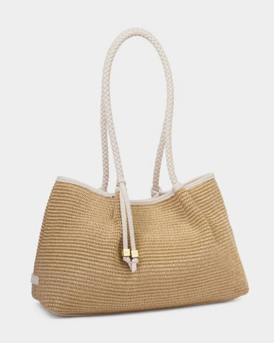 KL Nova Raffia Small Shoulder Tote
