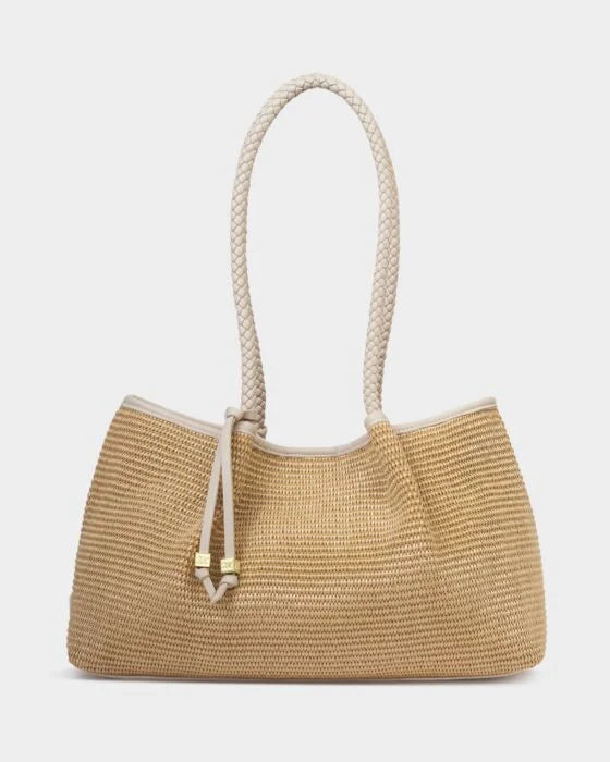 KL Nova Raffia Small Shoulder Tote