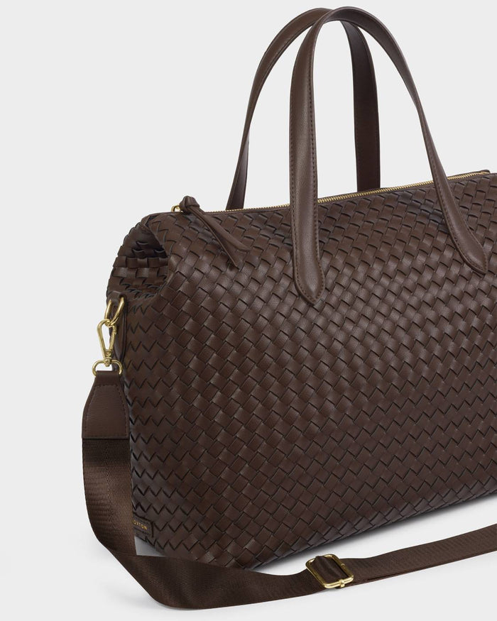 KL: Milan Hand Woven Cabin Bag in Choco