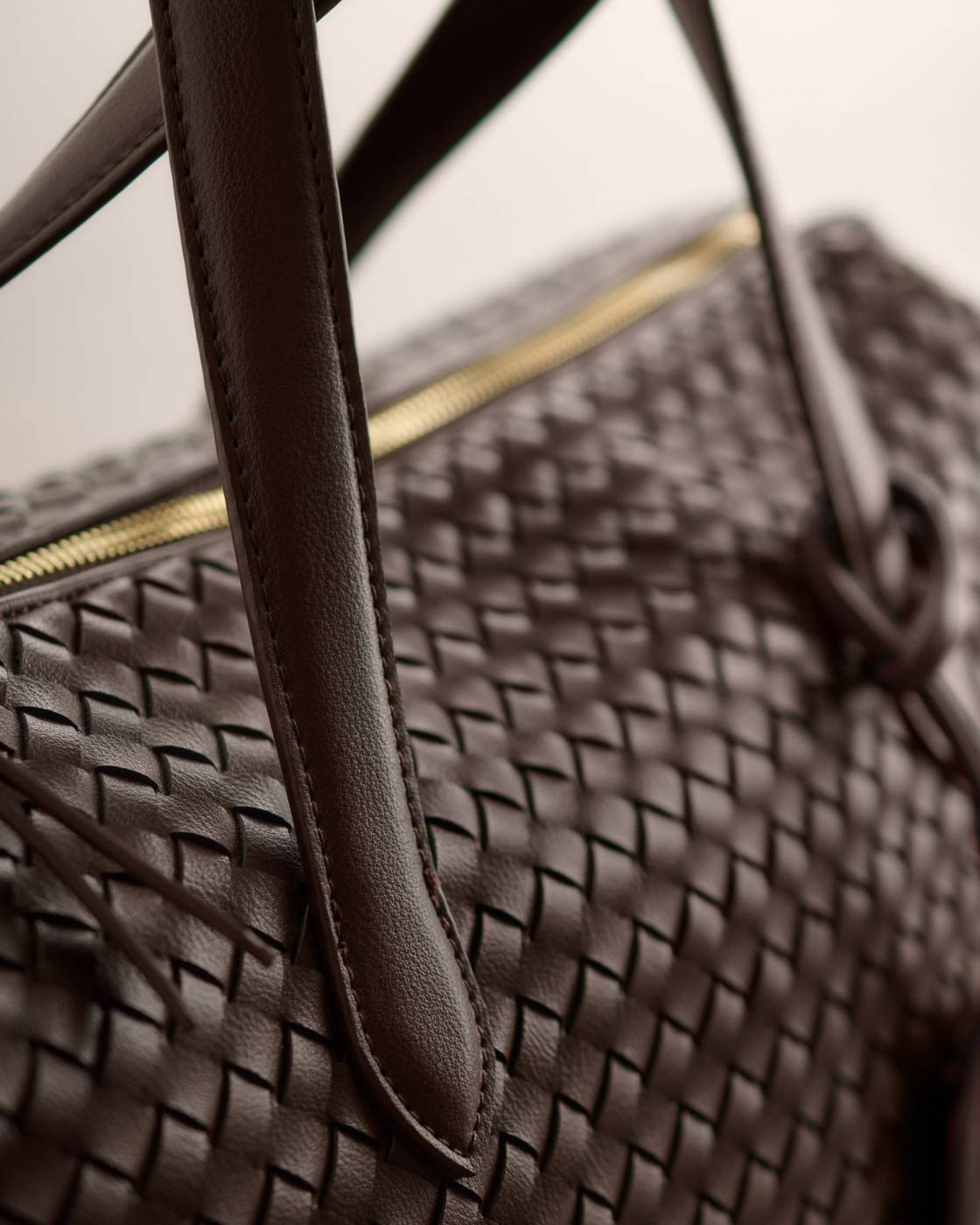 KL: Milan Hand Woven Cabin Bag in Choco