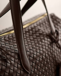 KL: Milan Hand Woven Cabin Bag in Choco