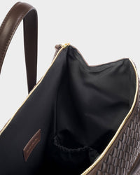 KL: Milan Hand Woven Cabin Bag in Choco