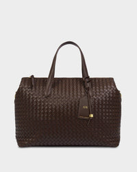 KL: Milan Hand Woven Cabin Bag in Choco