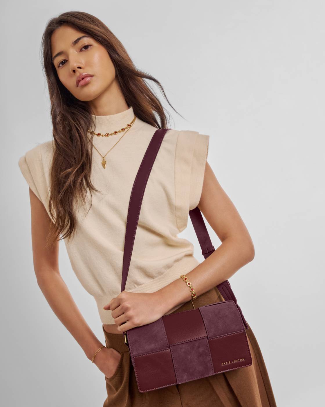 KL: Taya Suedette Crossbody Bag