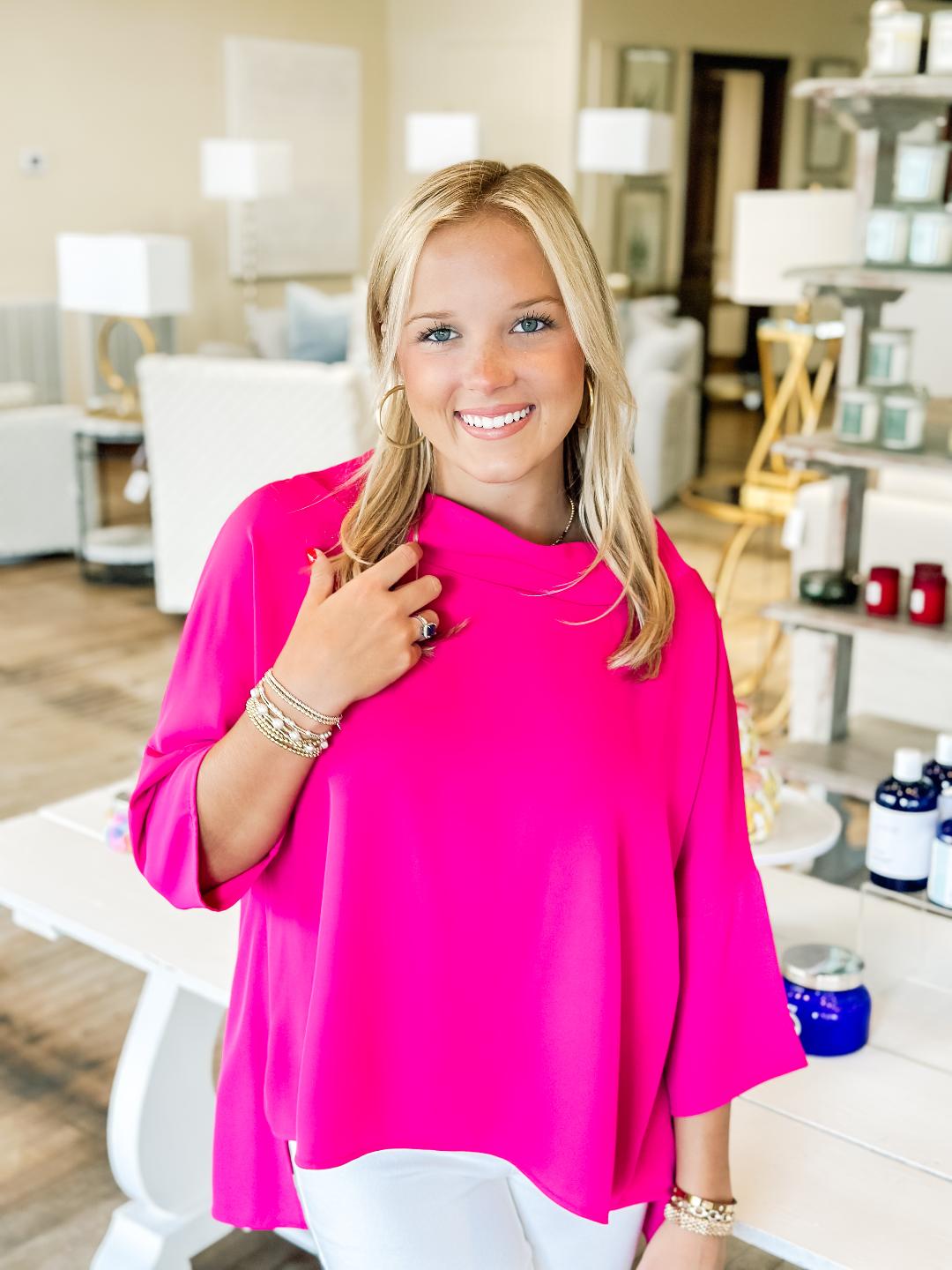 The Audrey Top in Fuchsia