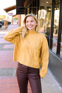 The Hudson Sweater in Yellow-FINAL SALE-