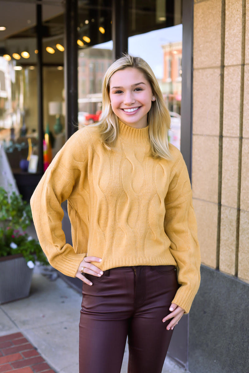 The Hudson Sweater in Yellow-FINAL SALE-