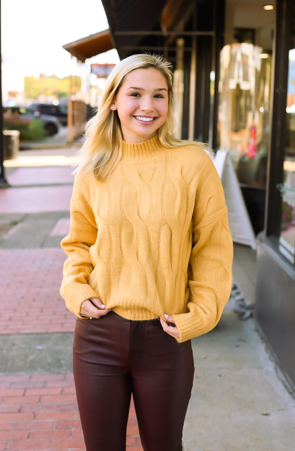 The Hudson Sweater in Yellow-FINAL SALE-